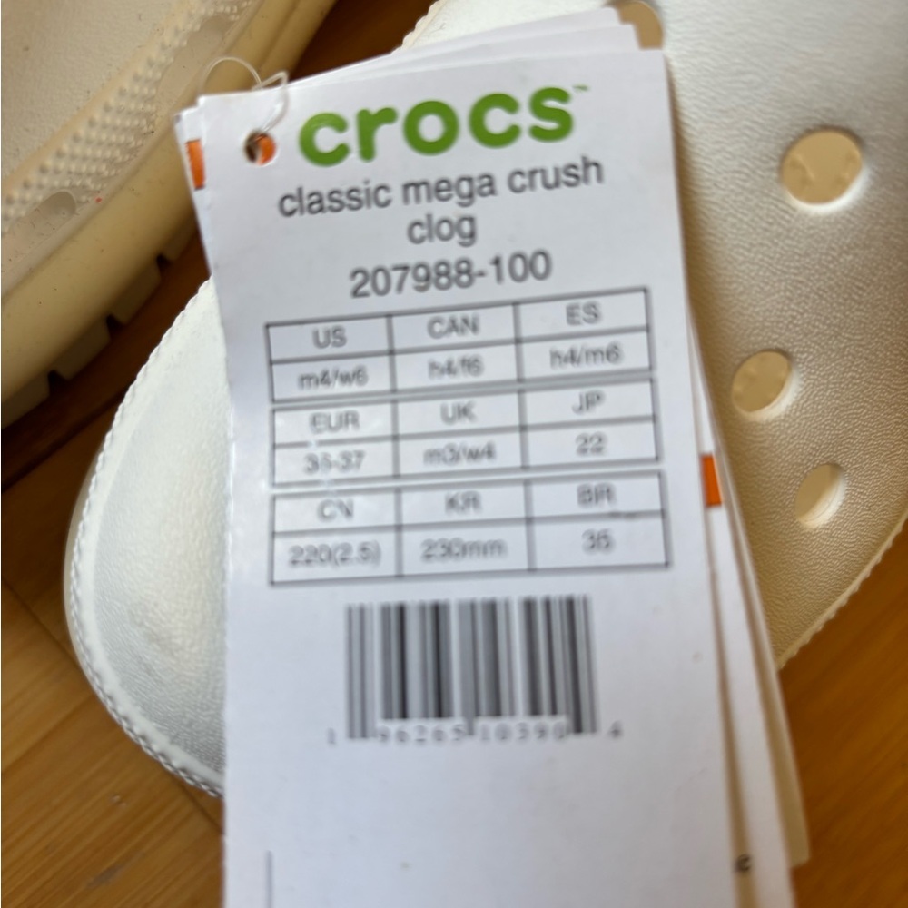 CROCS Classic Mega Crush Clog in White - Picture 5 of 5